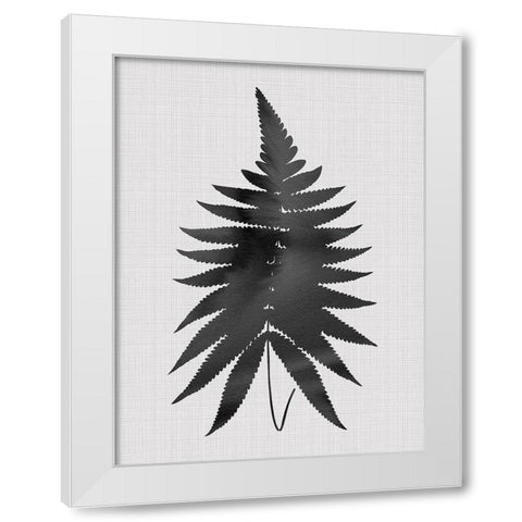 Fern Black Poster White Modern Wood Framed Art Print by Urban Road