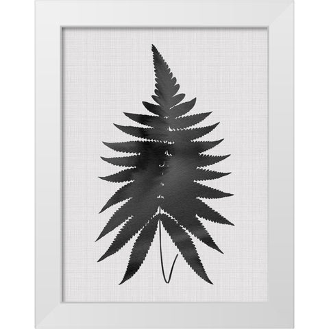 Fern Black Poster White Modern Wood Framed Art Print by Urban Road
