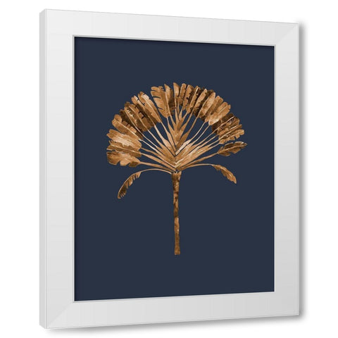 Golden Palm II White Modern Wood Framed Art Print by Urban Road