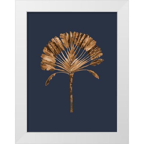 Golden Palm II White Modern Wood Framed Art Print by Urban Road