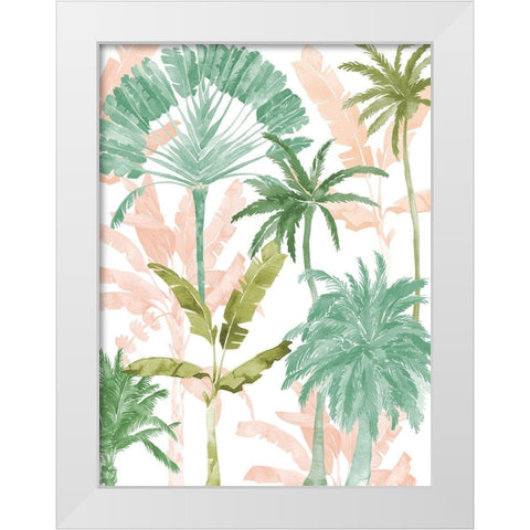 Exotic Palms I Poster White Modern Wood Framed Art Print by Urban Road