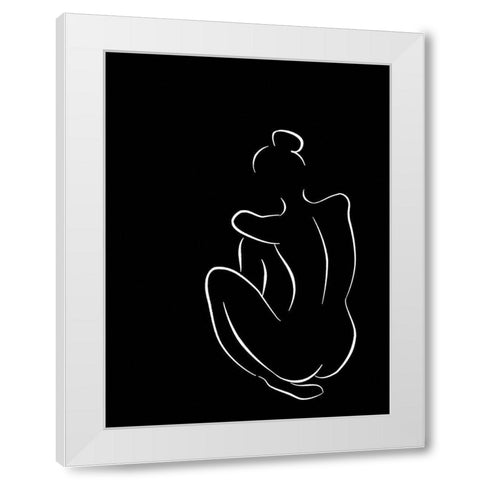 Figure I Black White Modern Wood Framed Art Print by Urban Road