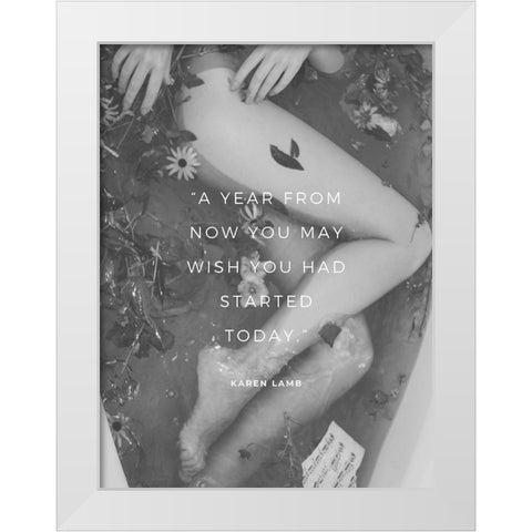 Karen Lamb Quote: You May Wish White Modern Wood Framed Art Print by ArtsyQuotes