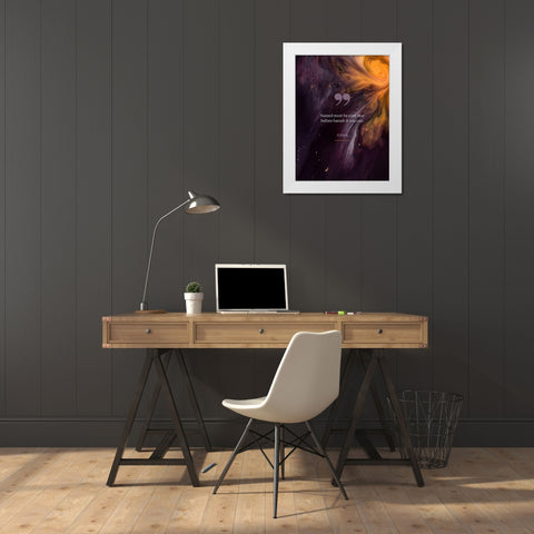 Yoda Quote: Be Your Fear White Modern Wood Framed Art Print by ArtsyQuotes