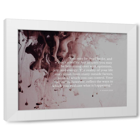 H. Stanley Judd Quote: Optimism, Joy and Energy White Modern Wood Framed Art Print by ArtsyQuotes