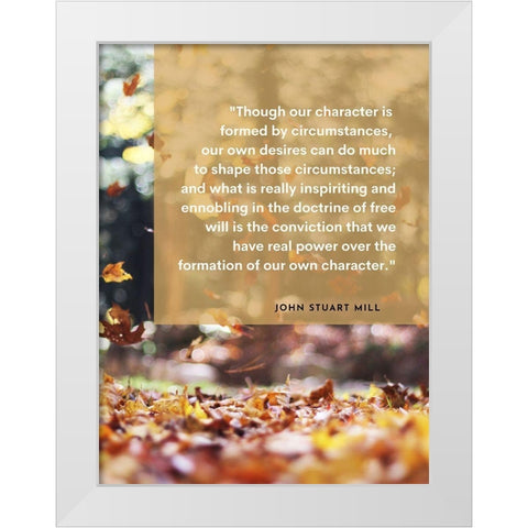 John Stuart Mill Quote: Our Own Desires White Modern Wood Framed Art Print by ArtsyQuotes
