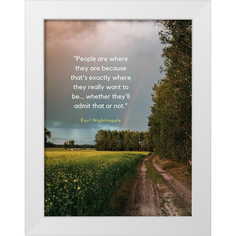 Earl Nightingale Quote: People White Modern Wood Framed Art Print by ArtsyQuotes