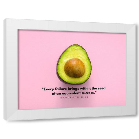 Napoleon Hill Quote: Every Failure White Modern Wood Framed Art Print by ArtsyQuotes