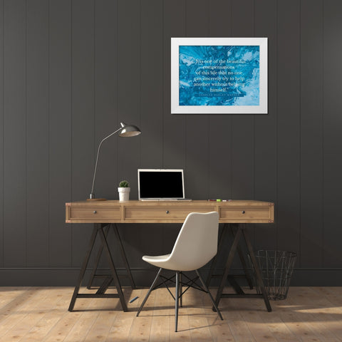 Charles Dudley Warner Quote: Beautiful Compensations White Modern Wood Framed Art Print by ArtsyQuotes