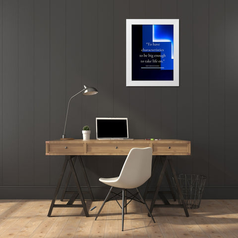 Mary Caroline Richards Quote: Take Life On White Modern Wood Framed Art Print by ArtsyQuotes