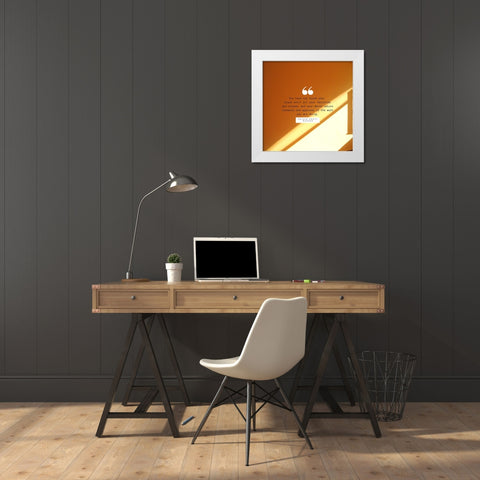 Orison Swett Marden Quote: Found Your Place White Modern Wood Framed Art Print by ArtsyQuotes