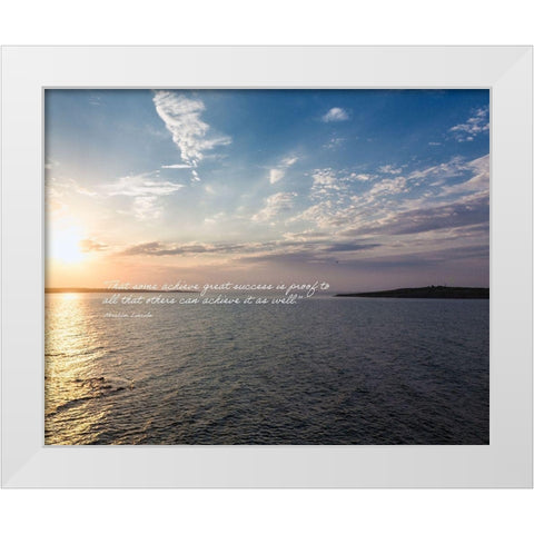 Abraham Lincoln Quote: Achieve Great Success White Modern Wood Framed Art Print by ArtsyQuotes