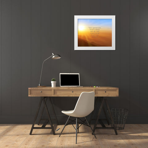 Dr. Henry Link Quote: We Generate Fears White Modern Wood Framed Art Print by ArtsyQuotes