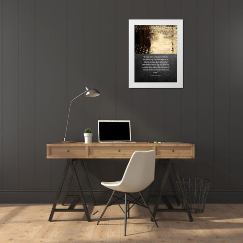 Dr. Martin Luther King Jr. Quote: Stand Up White Modern Wood Framed Art Print by ArtsyQuotes