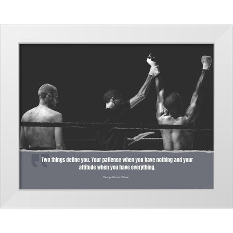 Artsy Quotes Quote: Your Patience White Modern Wood Framed Art Print by ArtsyQuotes