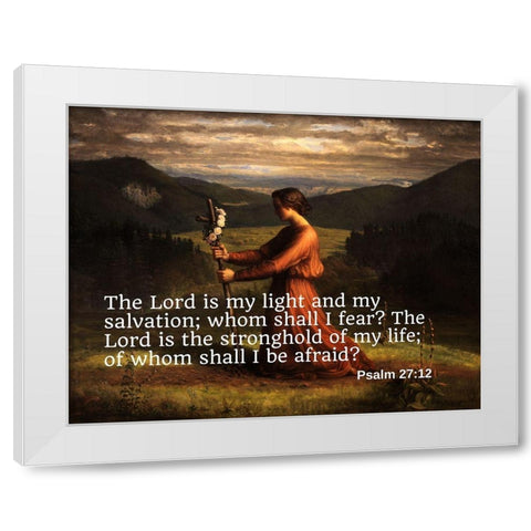 Bible Verse Quote Psalm 27:12, Anne Francois Janmot - Poem of the Soul Reality White Modern Wood Framed Art Print by ArtsyQuotes