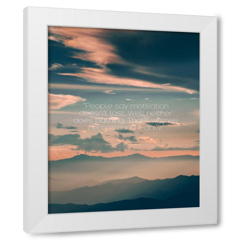 Zig Ziglar Quote: Daily White Modern Wood Framed Art Print by ArtsyQuotes