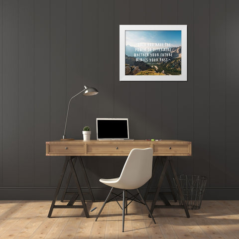 Skip Prichard Quote: You Have the Power White Modern Wood Framed Art Print by ArtsyQuotes