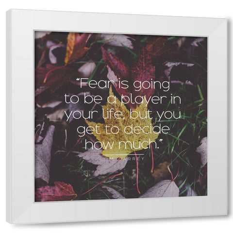Jim Carrey Quote: Player in Life White Modern Wood Framed Art Print by ArtsyQuotes