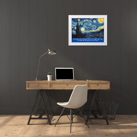 Vincent Van Gogh Quote: Voice in Your Head White Modern Wood Framed Art Print by ArtsyQuotes