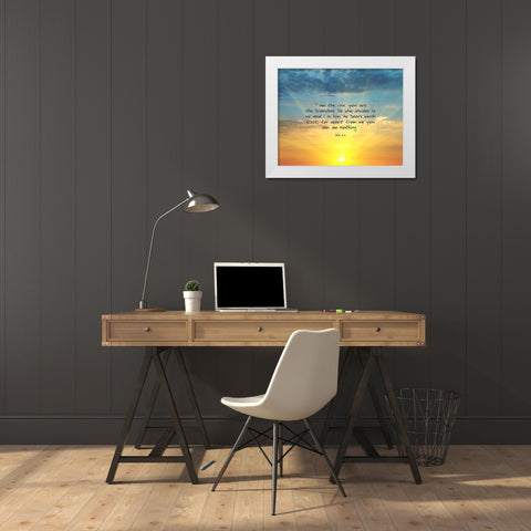 Bible Verse Quote John 15:5 White Modern Wood Framed Art Print by ArtsyQuotes