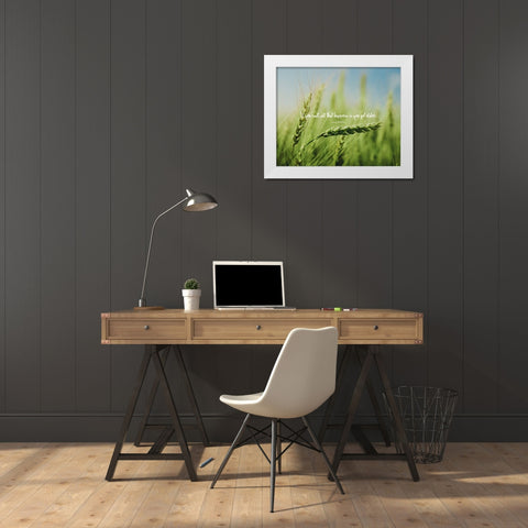 Larry McMurtry Quote: All That Happens White Modern Wood Framed Art Print by ArtsyQuotes