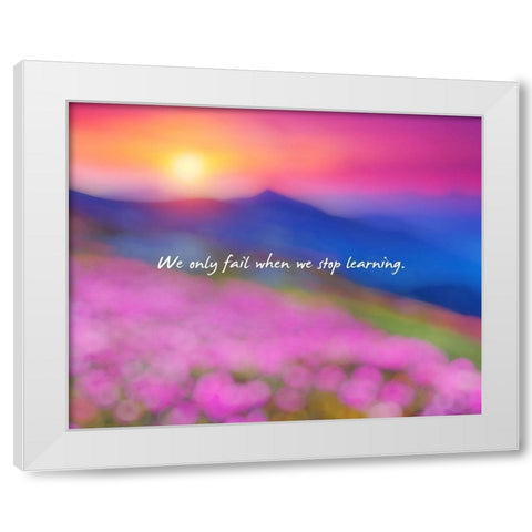 Steve Krivda Quote: When We Stop White Modern Wood Framed Art Print by ArtsyQuotes