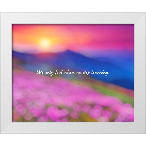 Steve Krivda Quote: When We Stop White Modern Wood Framed Art Print by ArtsyQuotes