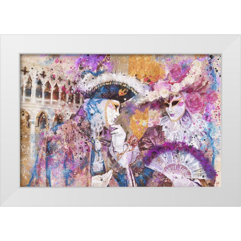 Romance Venice I White Modern Wood Framed Art Print by Wiley, Marta
