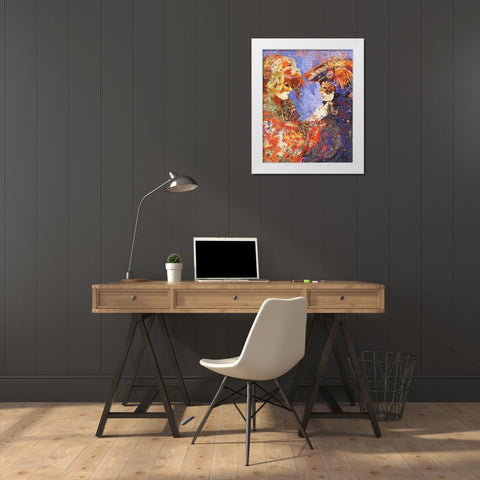 Romance Venice II White Modern Wood Framed Art Print by Wiley, Marta