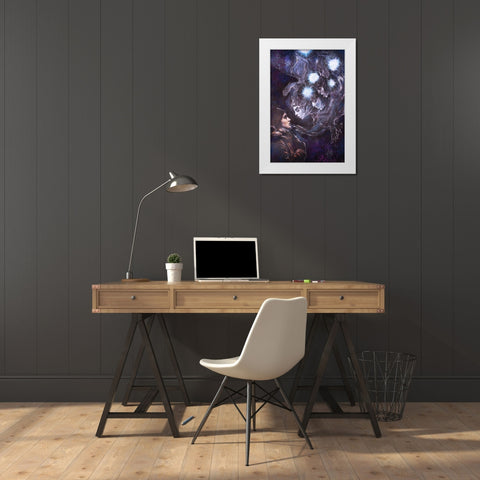 Listen to your guides III White Modern Wood Framed Art Print by Wiley, Marta