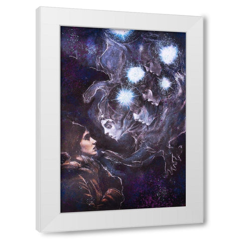 Listen to your guides III White Modern Wood Framed Art Print by Wiley, Marta