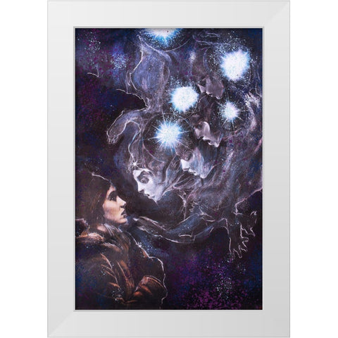 Listen to your guides III White Modern Wood Framed Art Print by Wiley, Marta