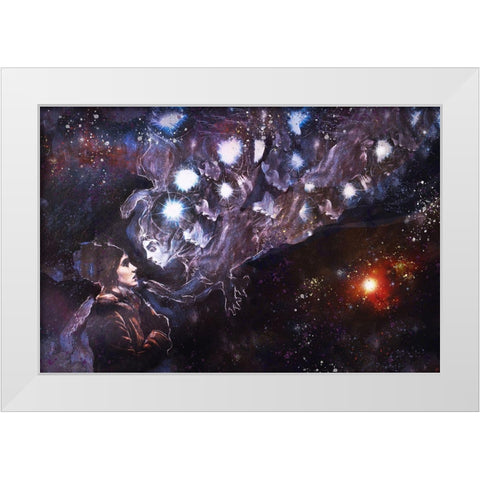 Listen to your guides IIII White Modern Wood Framed Art Print by Wiley, Marta