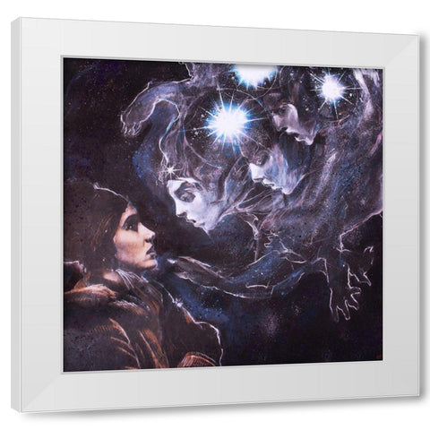 Listen to your guides V White Modern Wood Framed Art Print by Wiley, Marta