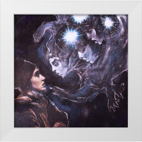 Listen to your guides V White Modern Wood Framed Art Print by Wiley, Marta