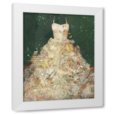 Butterfly Dress III White Modern Wood Framed Art Print by Wiley, Marta