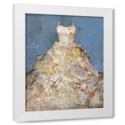 Butterfly Dress VI White Modern Wood Framed Art Print by Wiley, Marta