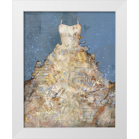 Butterfly Dress VI White Modern Wood Framed Art Print by Wiley, Marta
