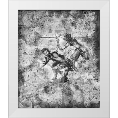 Floral Flute Player I White Modern Wood Framed Art Print by Wiley, Marta
