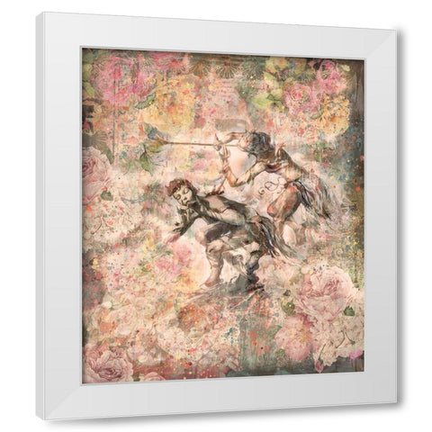 Floral Flute Player III White Modern Wood Framed Art Print by Wiley, Marta