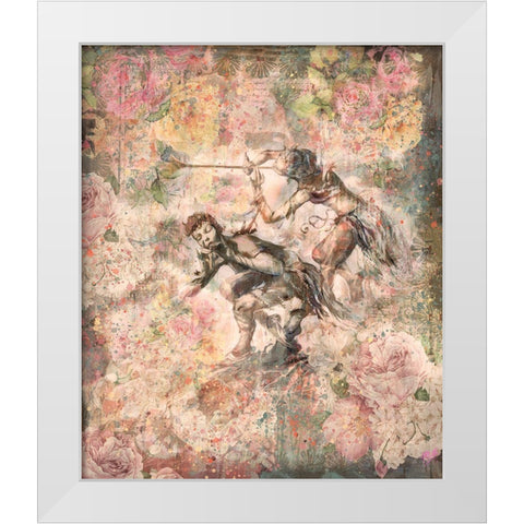 Floral Flute Player III White Modern Wood Framed Art Print by Wiley, Marta