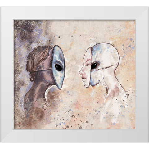 Hybrid III White Modern Wood Framed Art Print by Wiley, Marta
