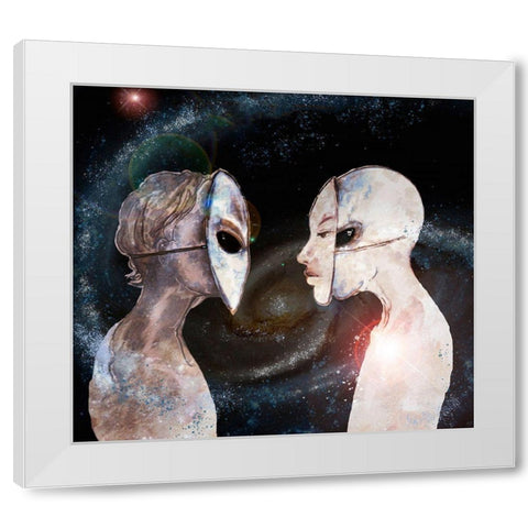 Hybrid VII White Modern Wood Framed Art Print by Wiley, Marta