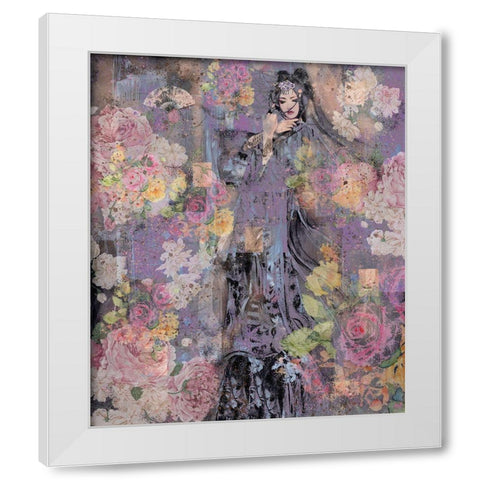 Floral Geisha II White Modern Wood Framed Art Print by Wiley, Marta