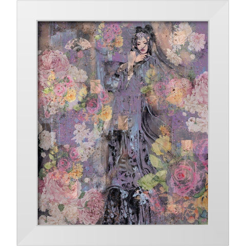 Floral Geisha II White Modern Wood Framed Art Print by Wiley, Marta