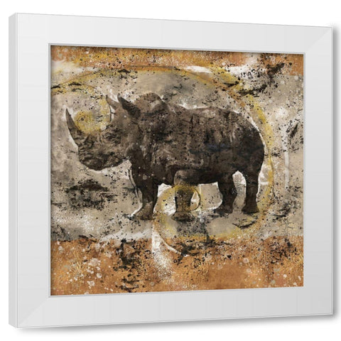Fibonacci Rhino I White Modern Wood Framed Art Print by Wiley, Marta