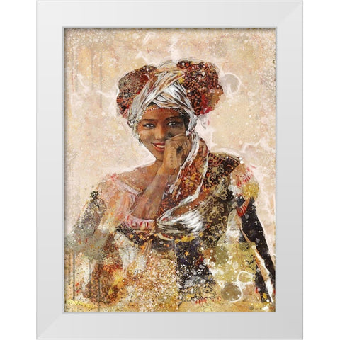 Beige African Dreams White Modern Wood Framed Art Print by Wiley, Marta