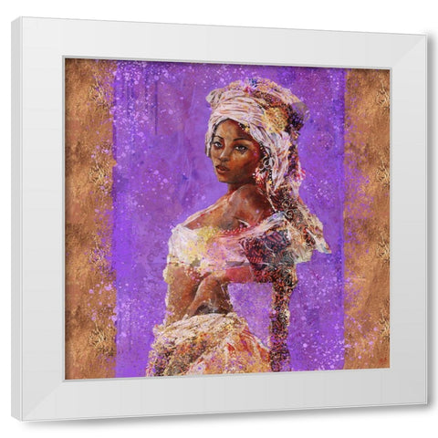 Purple African Light White Modern Wood Framed Art Print by Wiley, Marta