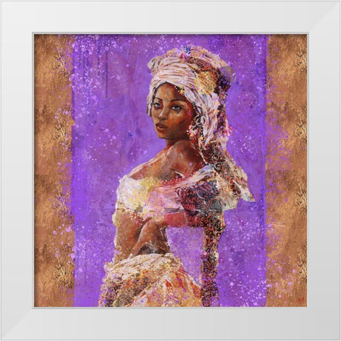 Purple African Light White Modern Wood Framed Art Print by Wiley, Marta